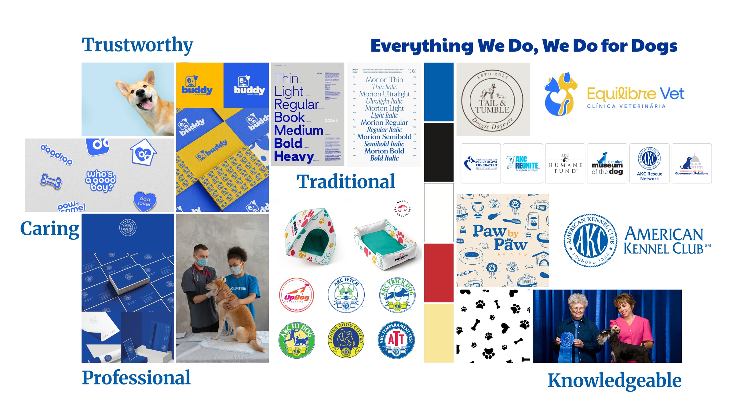 American Kennel Club rebrand moodboard