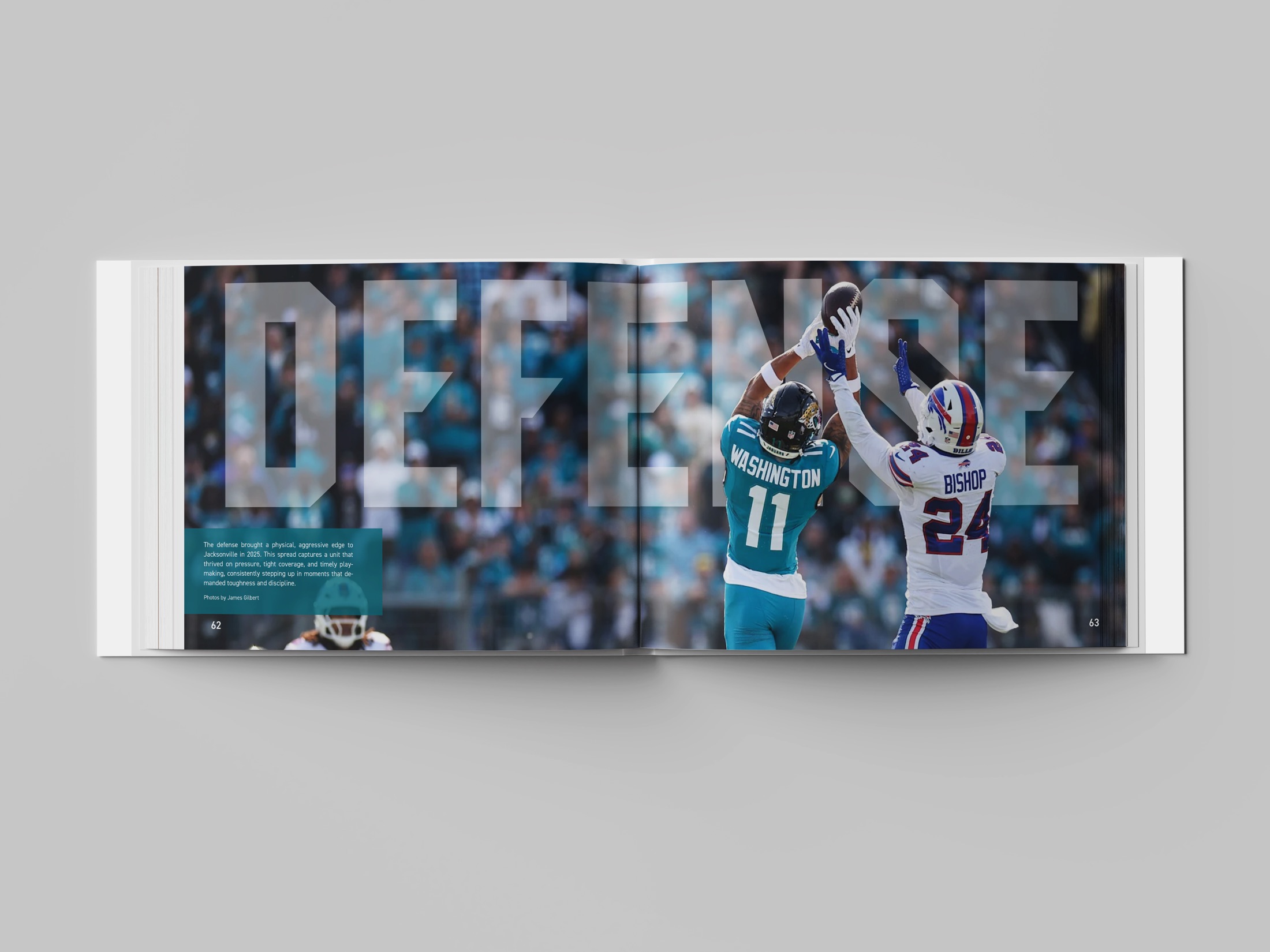Jacksonville Jaguars editorial spread mockup