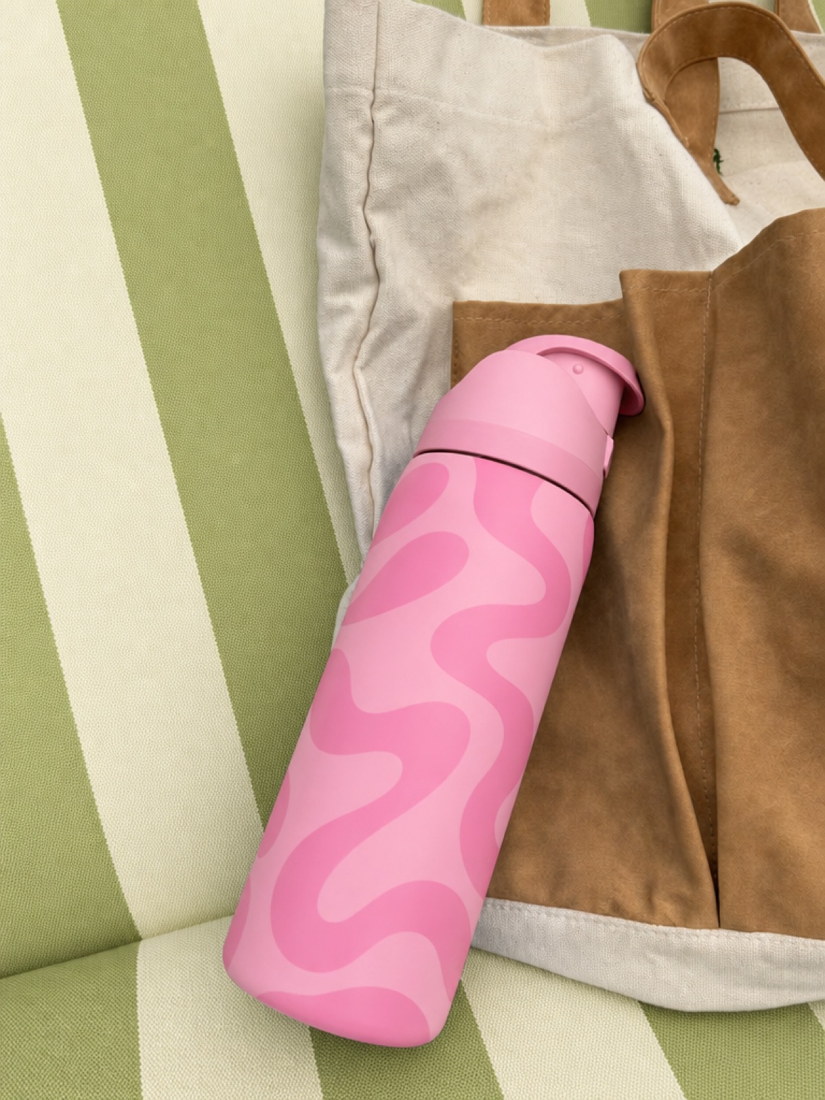 Pink Pickle Club bottle and tote