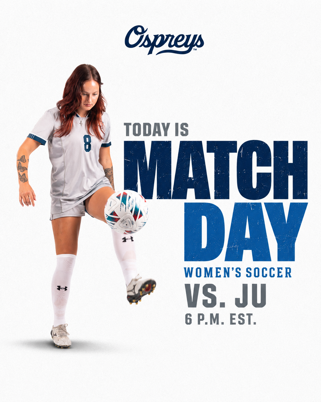 UNF women’s soccer match day social media artwork