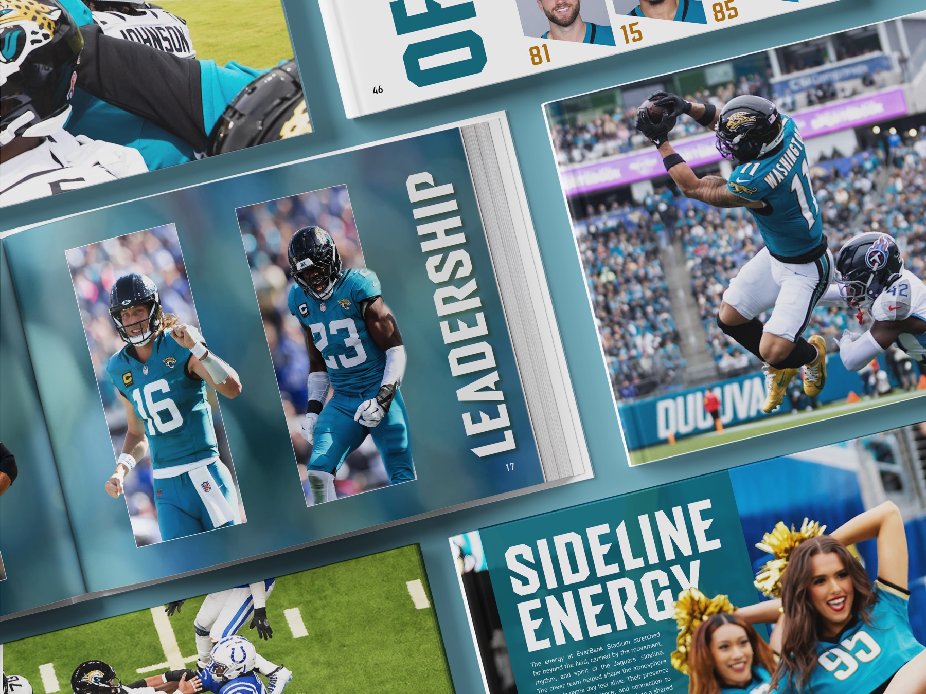 Jaguars season recap editorial collage