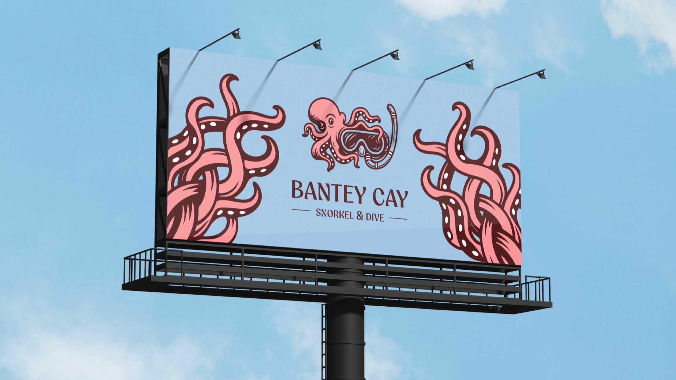Bantey Cay Snorkel and Dive billboard identity